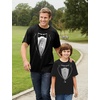 image:imageTstars Printed Tuxedo with BowTie Suit Father amp Son Tux Funny TShirtsDad Black  Son Black