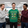 image:imageTstars TMNT Ugly Christmas Sweatshirt  Funny Holiday Pizza Sweater for Men amp Teen Boys Featuring Ninja TurtlesGreen