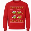 image:imageTstars TMNT Ugly Christmas Sweatshirt  Funny Holiday Pizza Sweater for Men amp Teen Boys Featuring Ninja TurtlesRed