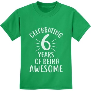 image:imageTstars 6 Years Of Being Awesome Birthday Gift For 6 Year Old Youth Kids TShirtGreen