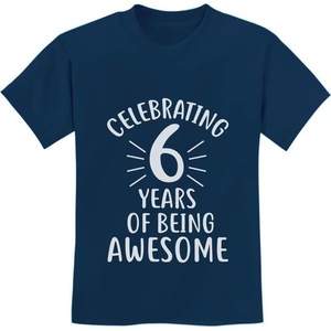 image:imageTstars 6 Years Of Being Awesome Birthday Gift For 6 Year Old Youth Kids TShirtNavy
