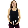 image:imageTstars Very Cute Baby Footprints  Pregnant Mom to Be Maternity Tank Top Large Black