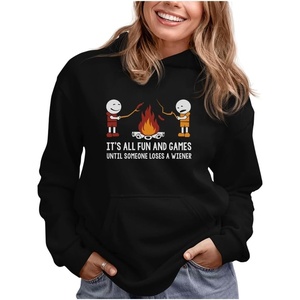 image:imageTstars TeeStars  Its All Fun And Games Until Someone Looses A Weiner Women HoodieBlack