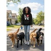 image:imageTstars Dog Mom Hoodie for Women and Teen Girls  Dog Lover Hoodies with Paw Print  Gift for Fur Moms and Pet OwnersPaw  Black