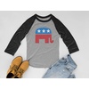 image:imageTstars Republican Shirt Republican Elephant 34 Women Sleeve Baseball Jersey ShirtRedWhite