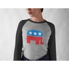 image:imageTstars Republican Shirt Republican Elephant 34 Women Sleeve Baseball Jersey ShirtRedWhite