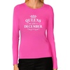 image:imageTstars Birthday Gift for Women  QUEENS Are Born In December Women Long Sleeve TShirtPink