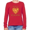 image:imageTstars Pizza is My Valentine Shirt Gift for Pizza Lovers Youth Kids Long Sleeve TShirt XLarge Red