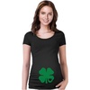 image:imageTstars St Patricks Day Pregnancy Shirts Clover Leaf Irish Baby Bump Maternity Shirts Heart CloverBlack