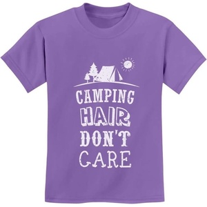 image:imageTstars Camping Hair Dont Care Funny Camping Gift Youth Kids TShirtViolet