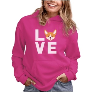 image:imageTstars Dog Mom Hoodie for Women and Teen Girls  Dog Lover Hoodies with Paw Print  Gift for Fur Moms and Pet OwnersCorgi  Pink