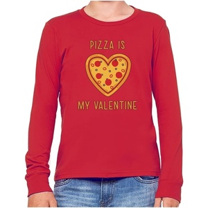 image:imageTstars Pizza is My Valentine Shirt Gift for Pizza Lovers Youth Kids Long Sleeve TShirt XLarge Red