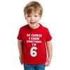 image:imageTstars I Know Everything Im 6 Funny Birthday Gift For 6 Year Old Youth Kids TShirtNavy