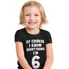 image:imageTstars I Know Everything Im 6 Funny Birthday Gift For 6 Year Old Youth Kids TShirtRed
