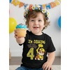 image:imagePaw Patrol Rubble Digging Being 4 TShirt for Toddler Boys  4th Birthday Outfit with Construction Bulldozer ThemeBlack