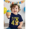 image:imagePaw Patrol Rubble Digging Being 4 TShirt for Toddler Boys  4th Birthday Outfit with Construction Bulldozer ThemeNavy