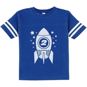 image:imageTstars Gift for Two Year Old  2nd Birthday Space Rocket Toddler Jersey TShirtBlue