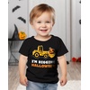 image:imageTstars Bulldozer Pumpkin Face Halloween Shirt  Toddler Boys Construction TShirt for Kids Trick or Treat OutfitDigging  Black