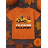 image:imageTstars Bulldozer Pumpkin Face Halloween Shirt  Toddler Boys Construction TShirt for Kids Trick or Treat OutfitDigging  Orange