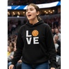 image:imageTstars Love Basketball Hoodie for Women and Teen Girls Graphic Hoodies Gift Idea for Players Coaches and FansBlack