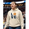 image:imageTstars Love Basketball Hoodie for Women and Teen Girls Graphic Hoodies Gift Idea for Players Coaches and FansCream