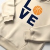 image:imageTstars Love Basketball Hoodie for Women and Teen Girls Graphic Hoodies Gift Idea for Players Coaches and FansCream
