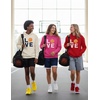 image:imageTstars Love Basketball Hoodie for Women and Teen Girls Graphic Hoodies Gift Idea for Players Coaches and FansCream