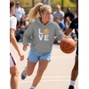 image:imageTstars Love Basketball Hoodie for Women and Teen Girls Graphic Hoodies Gift Idea for Players Coaches and FansGray