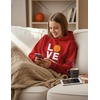 image:imageTstars Love Basketball Hoodie for Women and Teen Girls Graphic Hoodies Gift Idea for Players Coaches and FansRed