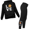 image:imageTstars Basketball Hoodie and Legging Set  Matching Sports Outfit for Teen Girls and Women  Gift for Players Coaches FansBlack  Black