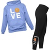 image:imageTstars Basketball Hoodie and Legging Set  Matching Sports Outfit for Teen Girls and Women  Gift for Players Coaches FansBlack  California Blue