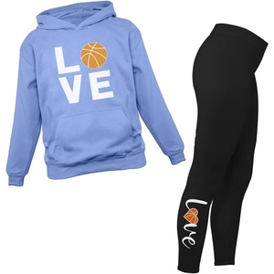 image:imageTstars Basketball Hoodie and Legging Set  Matching Sports Outfit for Teen Girls and Women  Gift for Players Coaches FansBlack  California Blue
