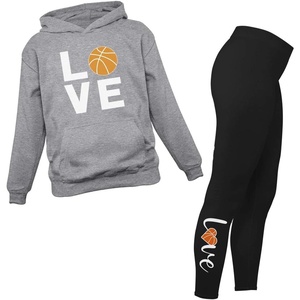 image:imageTstars Basketball Hoodie and Legging Set  Matching Sports Outfit for Teen Girls and Women  Gift for Players Coaches FansBlack  Gray