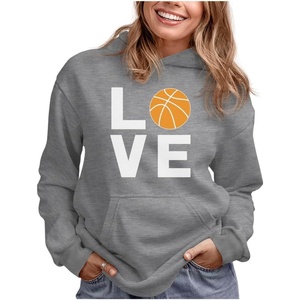image:imageTstars Love Basketball Hoodie for Women and Teen Girls Graphic Hoodies Gift Idea for Players Coaches and FansGray