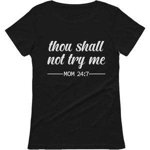 image:imageTstars Mom Shirt Thou Shall Not Try Me Mama Shirt Funny Mom Gift Women TShirtBlack