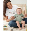 image:imageTstars First Mothers Day Mom Baby Matching Shirts Mommy and Me Outfit Set  Soft cotton mommy and me matching set great for first Mothers Day baby shower new mom family photo giftFirst  White Mom  Sage Baby