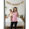 image:imageTstars First Mothers Day Mom Baby Matching Shirts Mommy and Me Outfit Set  Soft cotton mommy and me matching set great for first Mothers Day baby shower new mom family photo giftHeart F  Light Pink Mom  Natural Baby
