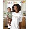 image:imageTstars First Mothers Day Mom Baby Matching Shirts Mommy and Me Outfit Set  Soft cotton mommy and me matching set great for first Mothers Day baby shower new mom family photo giftFirst  White Mom  Sage Baby