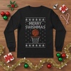 image:imageTstars Merry Swishmas Basketball Christmas Long Sleeve Shirt Kids Youth  Soft cotton basketball long sleeve tee great for Christmas ugly sweater party hoops fans youth kids giftSwishmas  Black