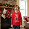 image:imageTstars Merry Swishmas Basketball Christmas Long Sleeve Shirt Kids Youth  Soft cotton basketball long sleeve tee great for Christmas ugly sweater party hoops fans youth kids giftPaws  Red
