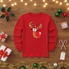 image:imageTstars Merry Swishmas Basketball Christmas Long Sleeve Shirt Kids Youth  Soft cotton basketball long sleeve tee great for Christmas ugly sweater party hoops fans youth kids giftRed Nose  Red