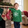 image:imageTstars Merry Swishmas Basketball Christmas Long Sleeve Shirt Kids Youth  Soft cotton basketball long sleeve tee great for Christmas ugly sweater party hoops fans youth kids giftSnowflake  Green