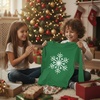 image:imageTstars Merry Swishmas Basketball Christmas Long Sleeve Shirt Kids Youth  Soft cotton basketball long sleeve tee great for Christmas ugly sweater party hoops fans youth kids giftSnowflake  Green