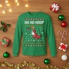 image:imageTstars Merry Swishmas Basketball Christmas Long Sleeve Shirt Kids Youth  Soft cotton basketball long sleeve tee great for Christmas ugly sweater party hoops fans youth kids giftHoop  Green