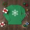image:imageTstars Merry Swishmas Basketball Christmas Long Sleeve Shirt Kids Youth  Soft cotton basketball long sleeve tee great for Christmas ugly sweater party hoops fans youth kids giftSnowflake  Green