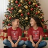 image:imageTstars Santa Floss Dancing Shirt Kids Youth Boy Girl Reindeer Christmas  Soft cotton flossing santa tee great for Christmas ugly sweater party dance humor youth boys girls giftFloss  Red