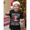 image:imageTstars Santa Floss Dancing Shirt Kids Youth Boy Girl Reindeer Christmas  Soft cotton flossing santa tee great for Christmas ugly sweater party dance humor youth boys girls giftFloss  Black