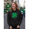 image:imageTstars St Patricks Day Hoodie Women Teen Girls Irish Shamrock Pullover  Cozy fleece shamrock hoodie great for St Patricks Day Irish party leprechaun fun lucky clover women giftHeart Clover  Black