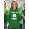 image:imageTstars St Patricks Day Hoodie Women Teen Girls Irish Shamrock Pullover  Cozy fleece shamrock hoodie great for St Patricks Day Irish party leprechaun fun lucky clover women giftDrink Up  Green