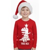 image:imageTstars Merry Swishmas Basketball Christmas Long Sleeve Shirt Kids Youth  Soft cotton basketball long sleeve tee great for Christmas ugly sweater party hoops fans youth kids giftTrex Tree  Red
